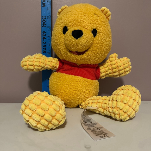 Disney Winnie the Pooh Blissful Buddies Fidget Plush Toy Yellow/Red 16’’ - Picture 3 of 5